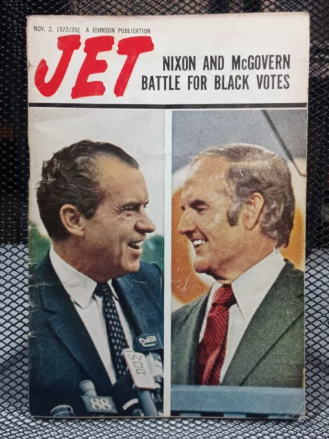 Nixon Vote McGovern President Racial Black Americana JET Magazine Nov 2, 1972