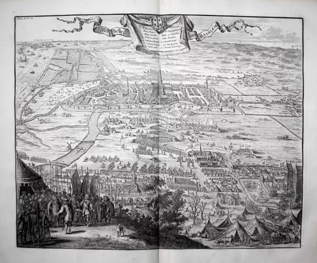 Haarlem Holland Nederland Siege Belagerung gravure Kupferstich engraving 1700