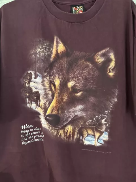 VINTAGE 1994 3D EMBLEM Wolves Busch Gardens T Shirt Adult XL $59.99 ...