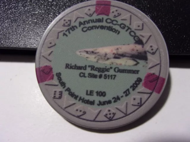 REGGIE GUMMER PERSONAL CASINO NCV CC&GTCC NCV gaming poker chip (LTD 100)