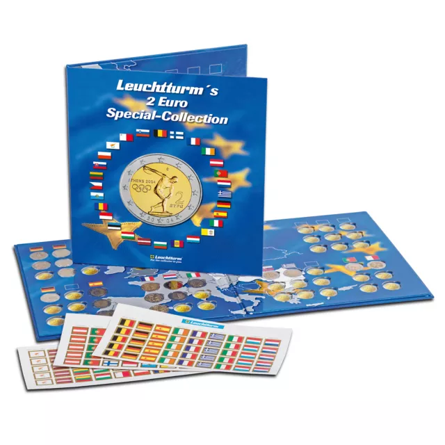 Leuchtturm 302574 Álbum para monedas PRESSO, Euro-Collection para monedas de 2