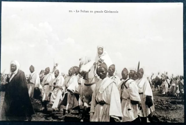Cpa Maroc Fez . Sultan Moulay Hafid 1909 postcard 8877