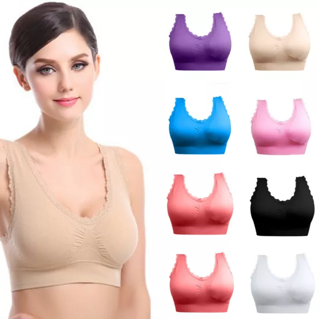 Women Sports Bras - Padded Seamless High Impact Support Yoga Workout Fitness