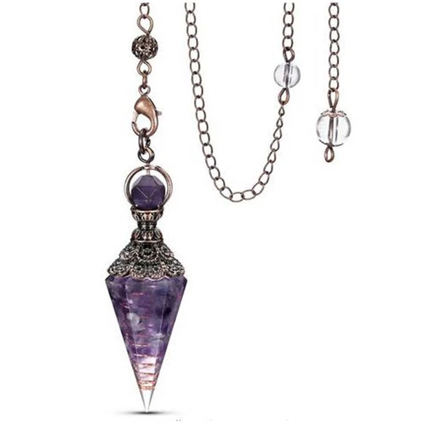 Natural Healing Chakra Crystal Quartz Reiki Orgonite Gems Stone Pendulum Pendant