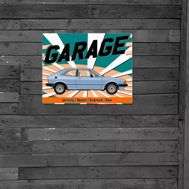 Personalised Man Cave Metal Sign Garage Shed MK1 VW Scirocco Classic Car Gift