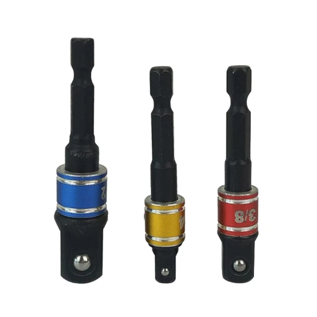 Adaptateur de douille d'extension de pilote 3 pièces adaptateurs à tige
