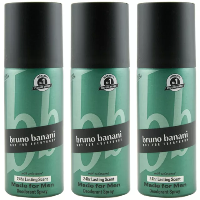 Bruno Banani Desodorante Made For Men 3 X 150ml 24h Lasting Scent Spray