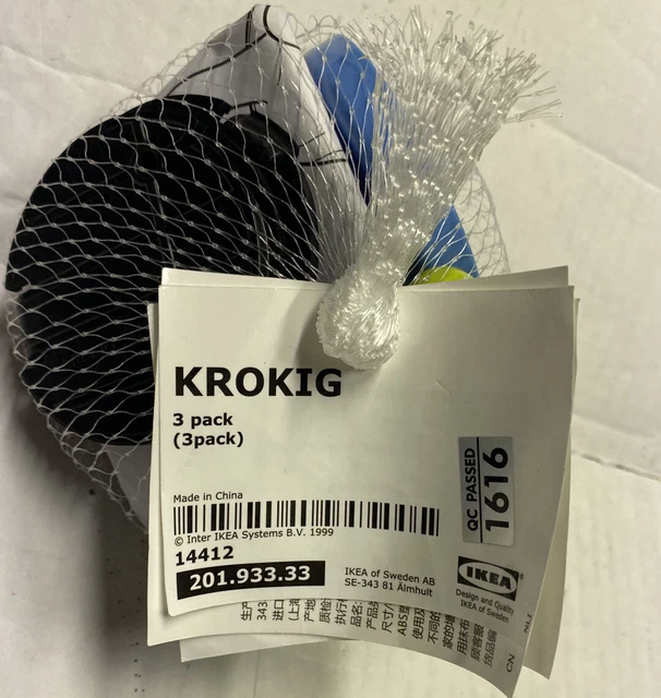 IKEA KROKIG KIDS Bedroom Wall Hooks Red/Blue/Green. Brand New. 3 Pack 8