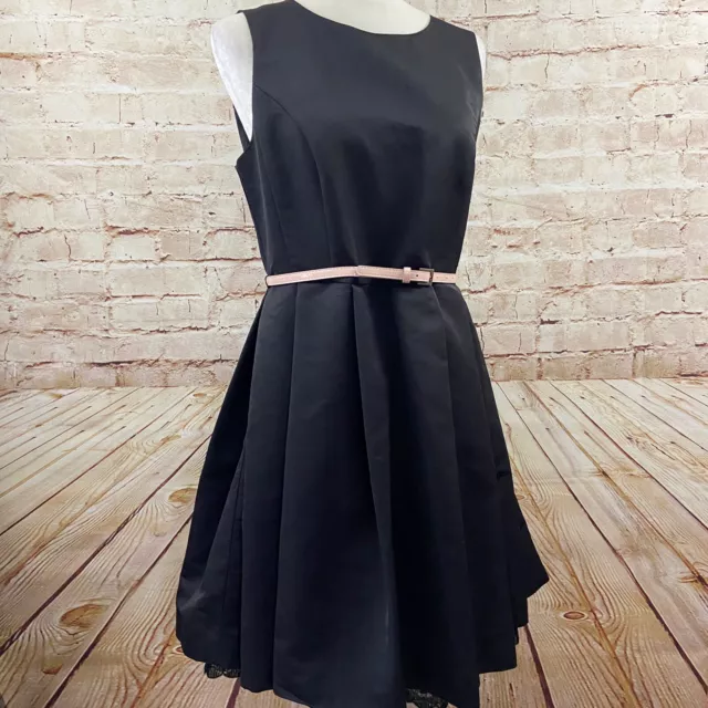Jason Wu Target Womens Sleeveless Belted Party Dress Size M Black tulle hem