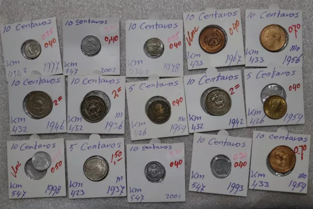 Mexico - 15 Old Coins Lot B49 #572