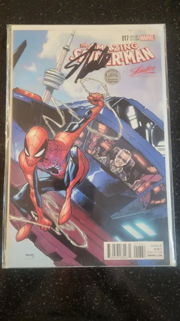 AMAZING SPIDERMAN #17 Exclusive RAMOS STAN LEE VARIANT Signed By STAN LEE W COA