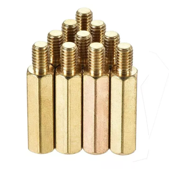 10pcs Brass Male-Female Threaded Pillar Screw Nut for PCB Motherboard