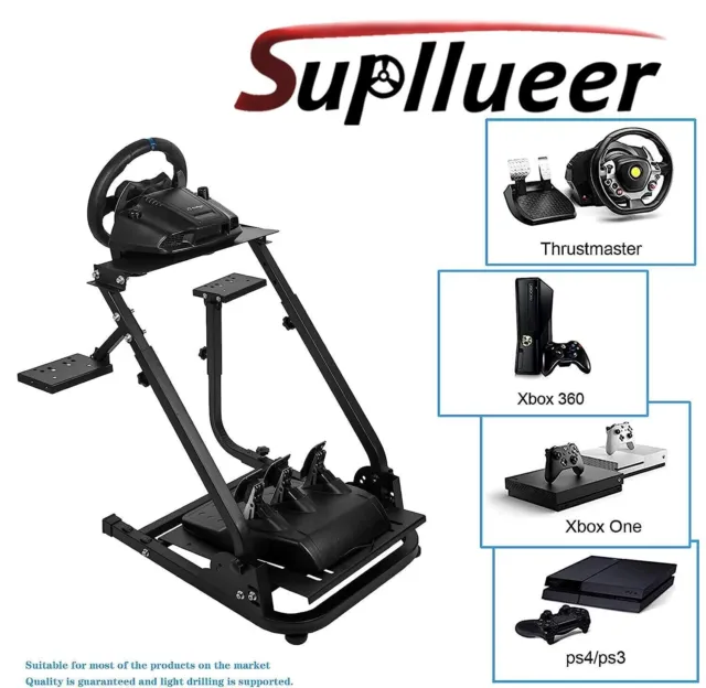 Supllueer Racing Wheel Stand Frame Foldable Fit for Logitech G920 G29 G923
