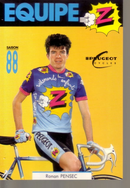 CYCLISME rare PHOTO cycliste RONAN PENSEC équipe Z 1987 a l