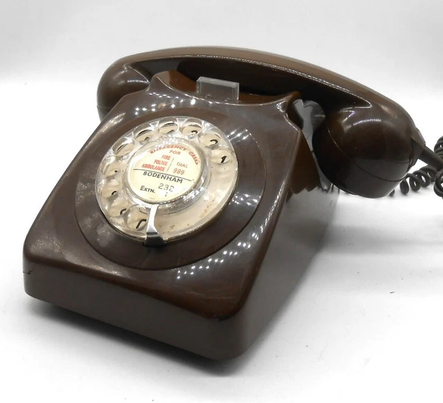 1980'S BROWN 700 Series Rotary Dial GPO Telephone ON OFF switch £15.00 ...