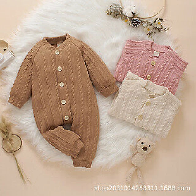 Maglione tuta neonato neonato bambine maniche lunghe maglia massello
