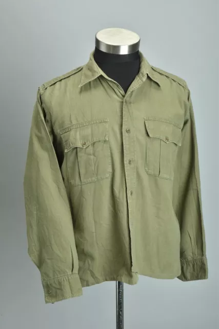 British Army Uniform 1960s Olive Green OG Aertex Jungle Shirt. Ref VFF