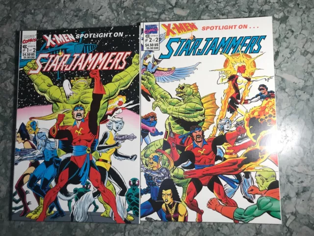 X-Men Spotlight on Starjammers #'s 1 & 2 High Grade 9.2 Marvel Comic Set B6-63
