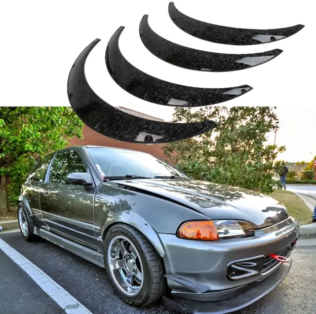 4.5" Fender Flares Extra Wide Body Kit Wheel Arches For Honda CRX Si 1988-1991
