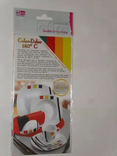 4 feuilles décoratives pour porcelaine, multicolore (vert, rouge, orange, jaune)