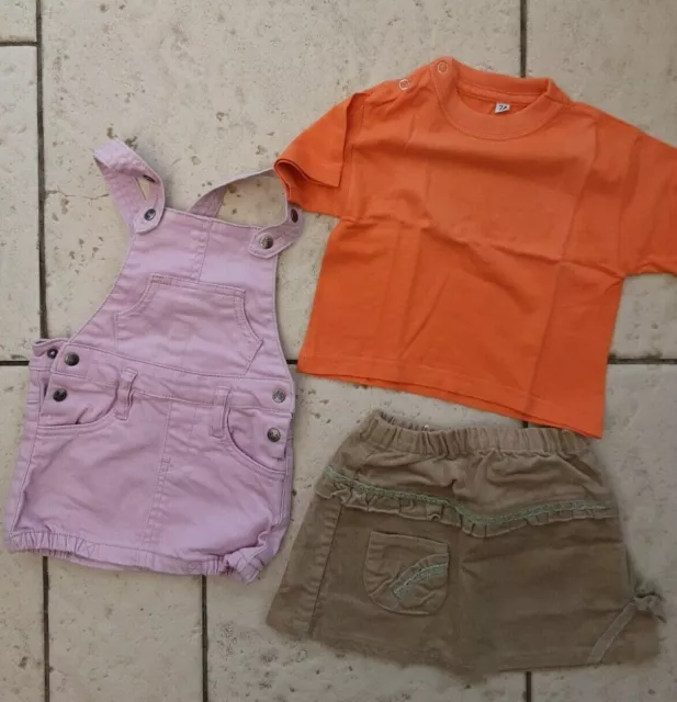 Lot de 1 vêtement bébé fille  6 mois marque kitchoun+ 1 ensemble de 9 mois