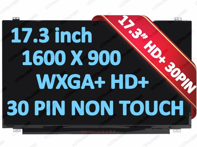 thumbnail image 2 of 17.3" Laptop LCD Screen Replacement – 1600x900, 30-Pin, Matte Finish 2 of 2