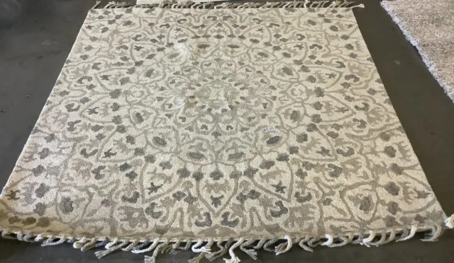 IVORY / TAUPE 6' X 6' Square Flaw in Rug, Reduced Price 1172666580 BLM459A-6SQ