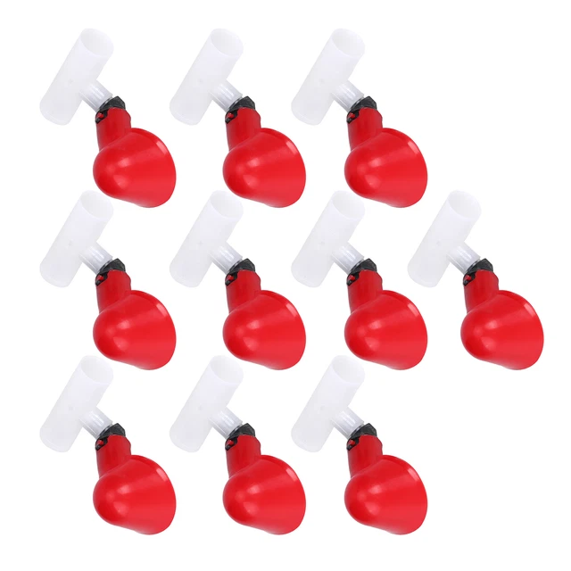 10pcs Poultry Water Drinking Cups Chicken Hen Plastic Automatic Drinker 1/2inch