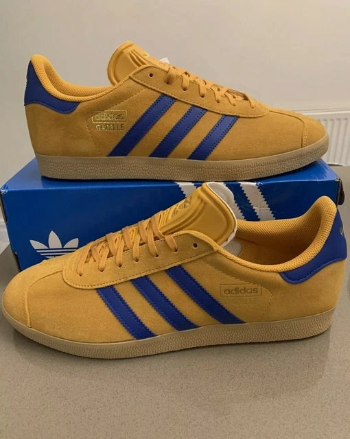 ADIDAS GAZELLE YELLOW BLUE Size 8 Jamaica Malmo Deadstock