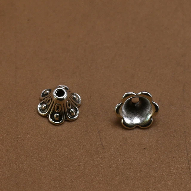 Blumenarmbandanhänger 100 stück legierung lily bead caps anhänger charms diy sch