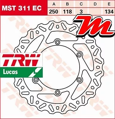 Disque de frein Avant TRW Lucas MST 311 EC pour Yamaha WR 250 CG 2002-2004