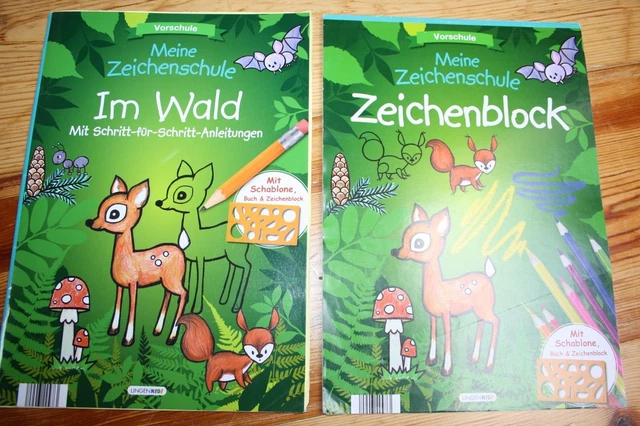 Vorschule: Meine Zeichenschule * Im Wald * Schritt-für-Schritt-Anleitungen Block
