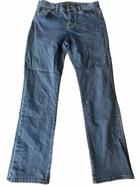 Ralph Lauren Women’s 10 Jeans Lauren Jean Co. Straight Stretch Blue Medium wash