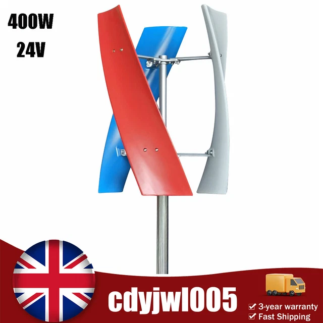 400W 24V VERTICAL Axis Wind Power Turbine Generator Controller Home ...