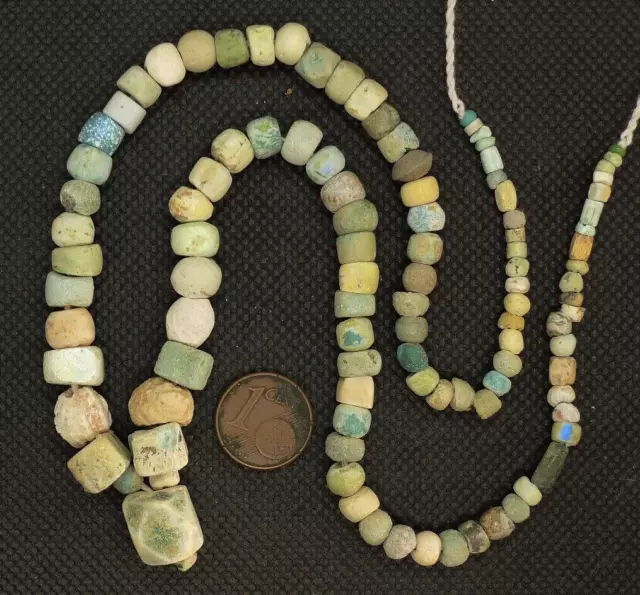 Perle Faience Verre Ancien Egypte Ancient Roman Glass Excavated Patina Beads