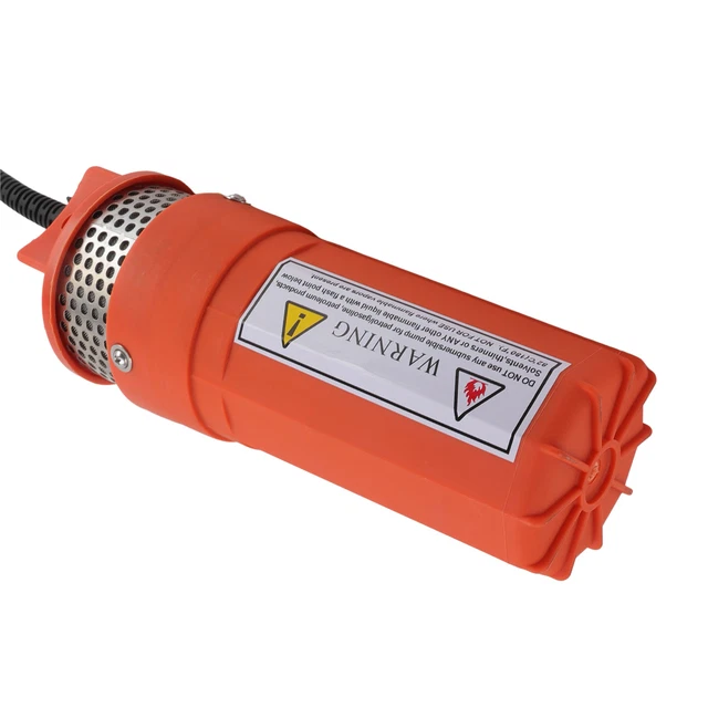 (Arancione) Pompa acqua pozzo profondo sommergibile DC 24 V Batteria pompa acqua solare