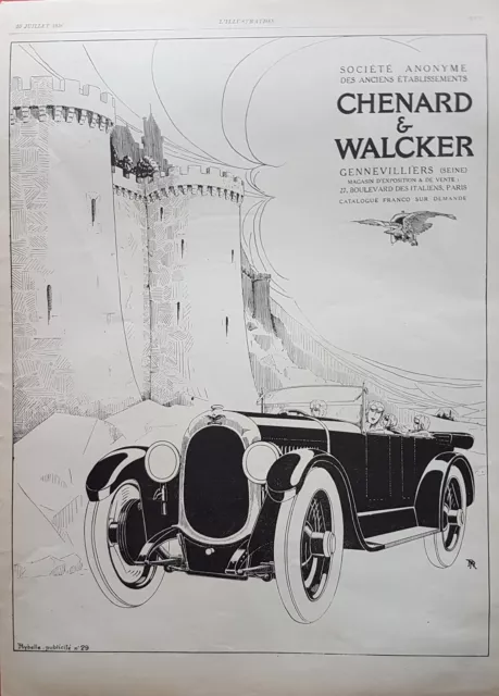 Chenard & Walker Advertising Car - Ad 1926 Ref: 1782
