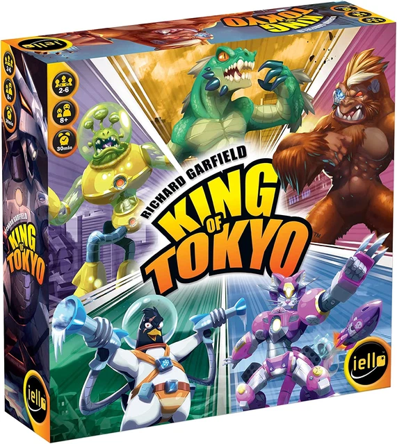 IELLO: King of Tokyo, New Edition, Strategy Board Game, Space Penguin Included i