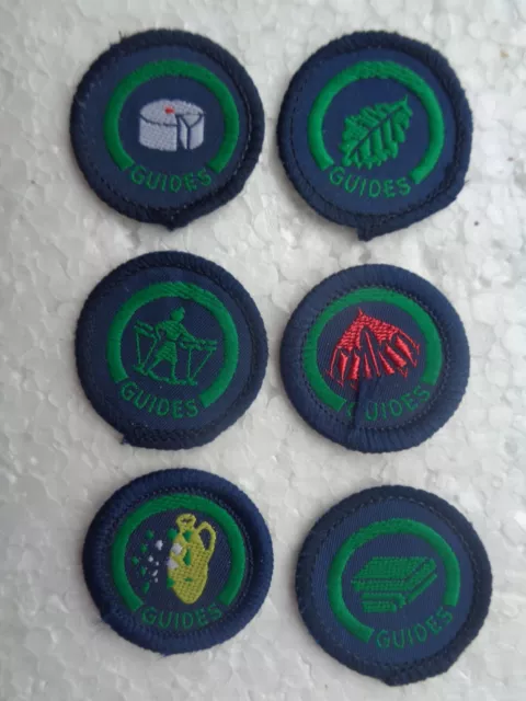 Girl Guides / Girlguiding 6 x Assorted Guide Interest Badges - 1994