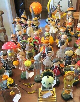 Lori Mitchell Halloween Figures - Rare, Retired, Curr, Lrg & Small - All Signed