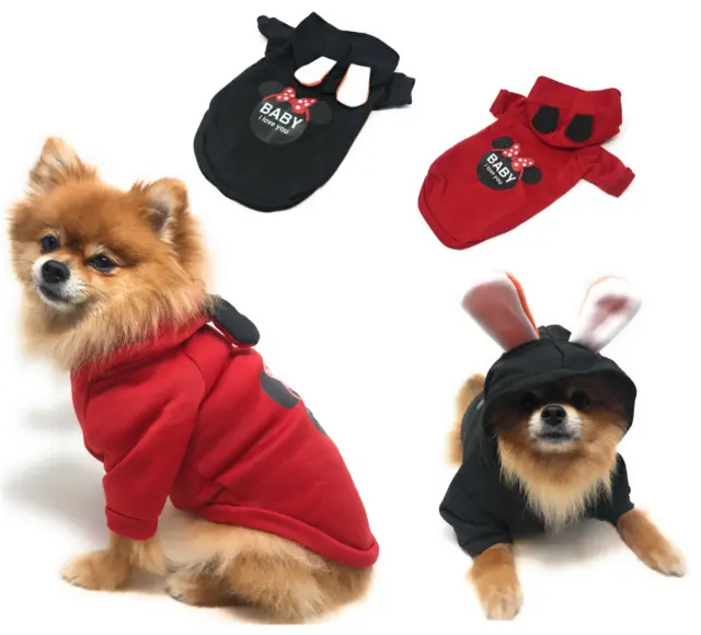 Hoodie Print Pet Dog Clothes Winter Warm Dog Coat Jacket for Small Dogs Cats