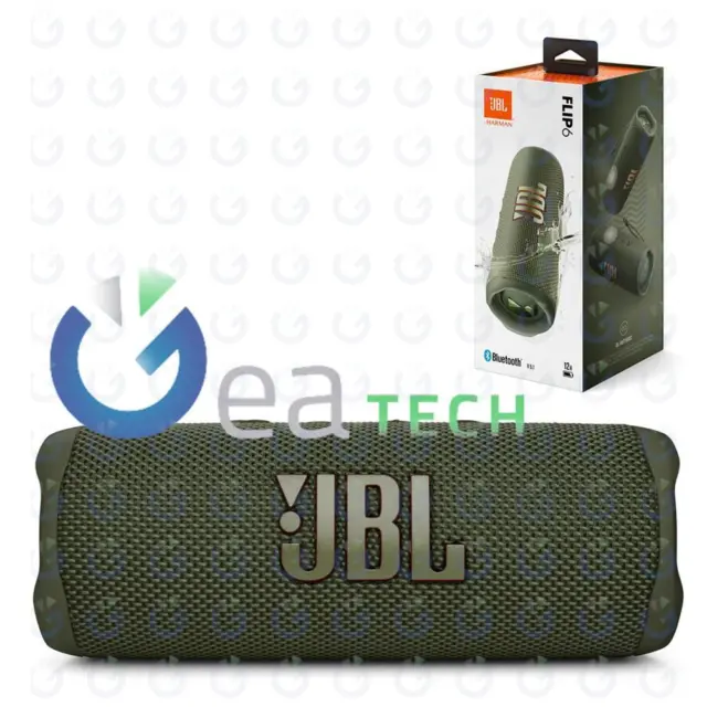 JBL Flip 6 Speaker Bluetooth Haut-Parleur Imperméable À L'Eau IP67 Vert