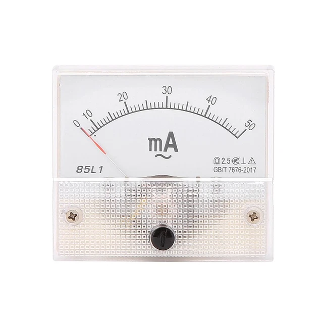 AC 0 - 50MA Puntatore CA Amperometro Pannello Corrente Analogico Ampere Metro per PressuH9