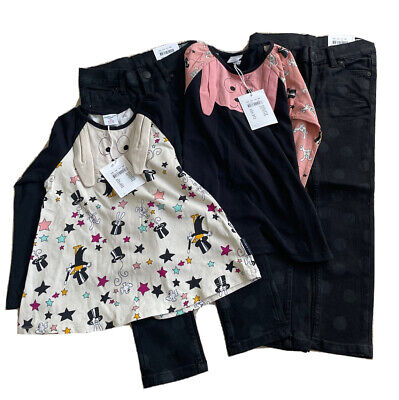 New girls clothes bundle Polarn O. Pyret Jeans Tops Magic Wizard Theme 3-4 years