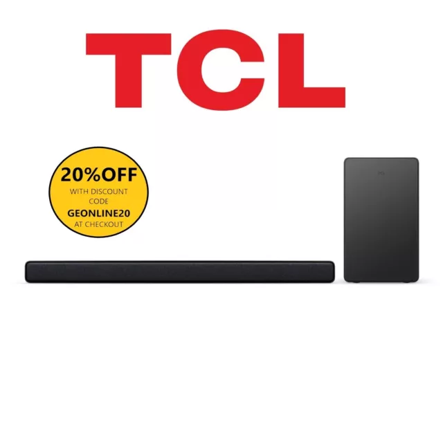 TCL P733W 3.1 Channel Home Theater Sound Bar & Wireless Subwoofer 350W Soundbar