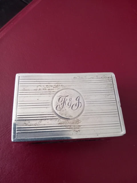 Mappin & Web Silver Matchbox Holder