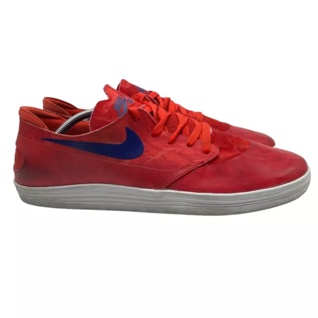 Nike SB Lunar Oneshot Mens Size 13 US Red Blue Low Top Athletic Shoes 645019-604