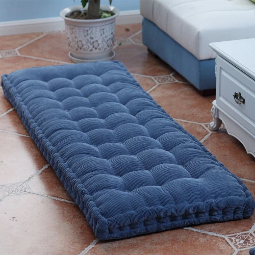 Thick Cushion Corduroy Winter Cushions Long Cushion Solid Color Tatami Cushion