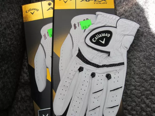 2 Callaway Apex Tour Golf Gloves Size Small 2 New Mens