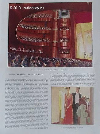 The Hall Of The New Theatre Pigalle Watercolors By Paul Colin 1929 French Ad